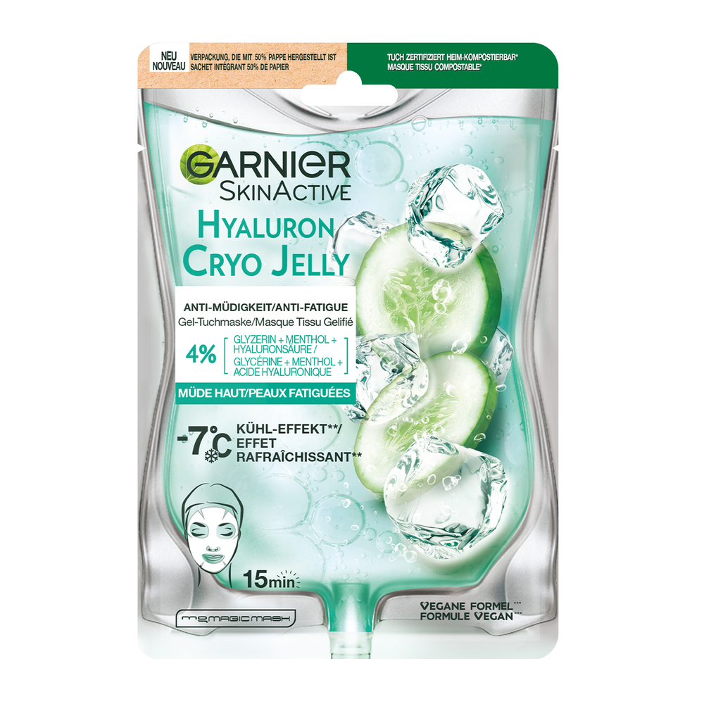 Garnier Skin Active Cryo Jelly Sheet Mask Hyaluronzuur 27 gram