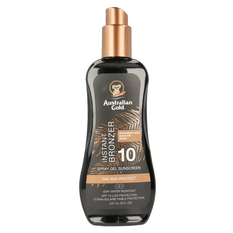 Australian Gold spray gel met bronzer spf10 237 ml (afbeelding 2)