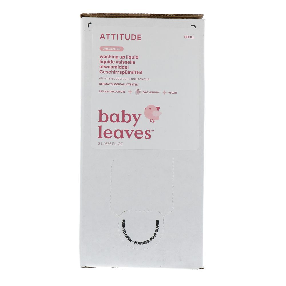 Attitude Baby Leaves Afwasmiddel Parfumvrij Bulk To Go 2 lt