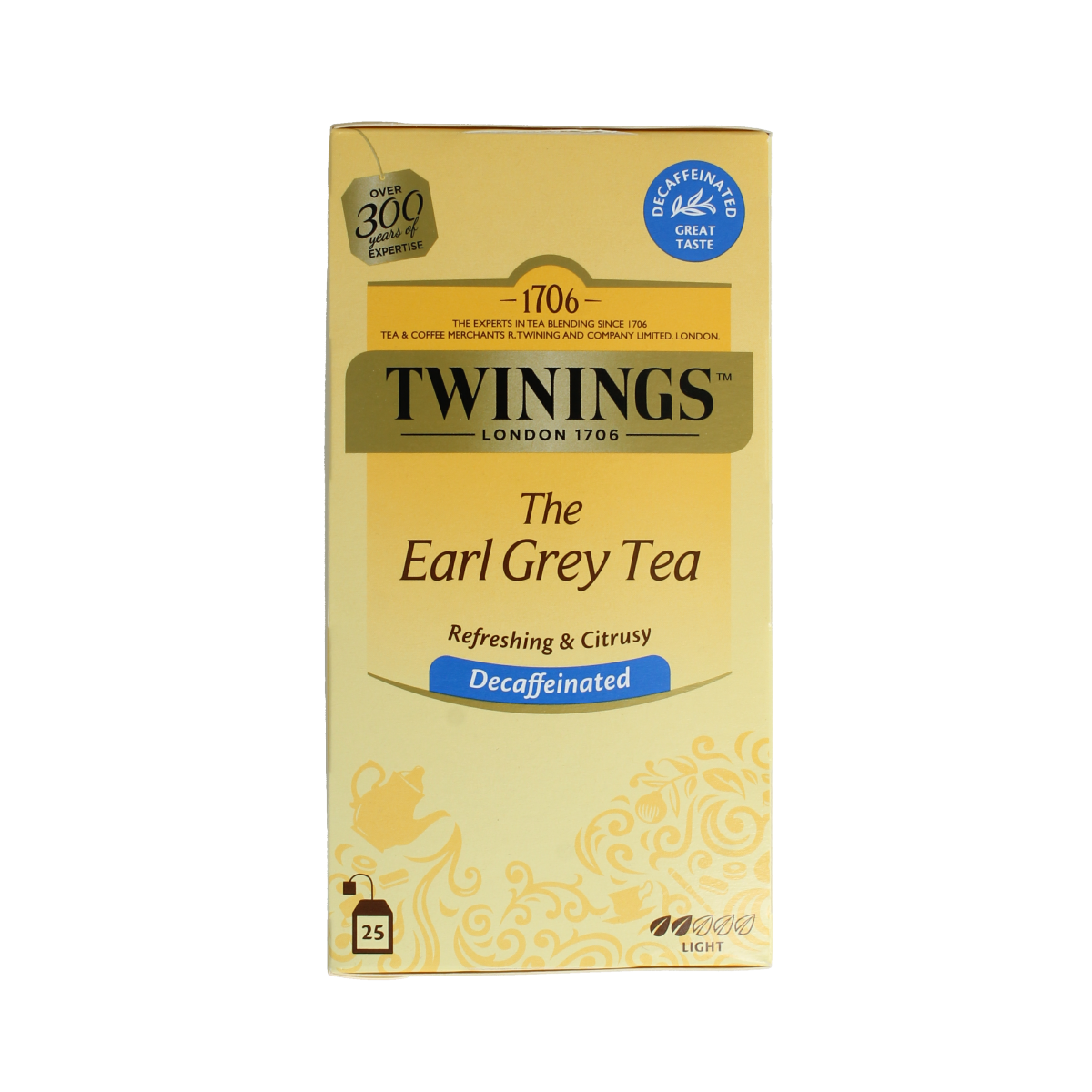 Twinings Earl grey decaf envelop zwart 25 zakjes