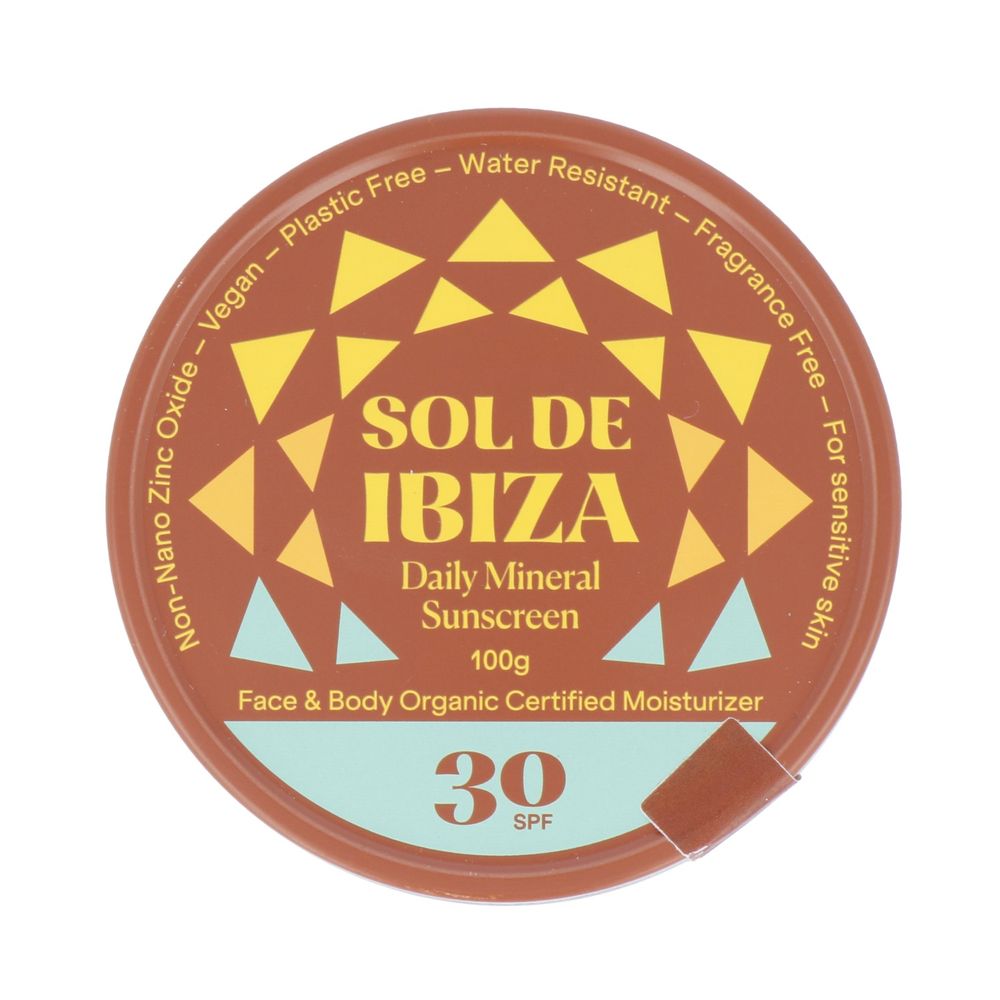 Sol de Ibiza Zonnebrand blikje vegan SPF30 100 gram