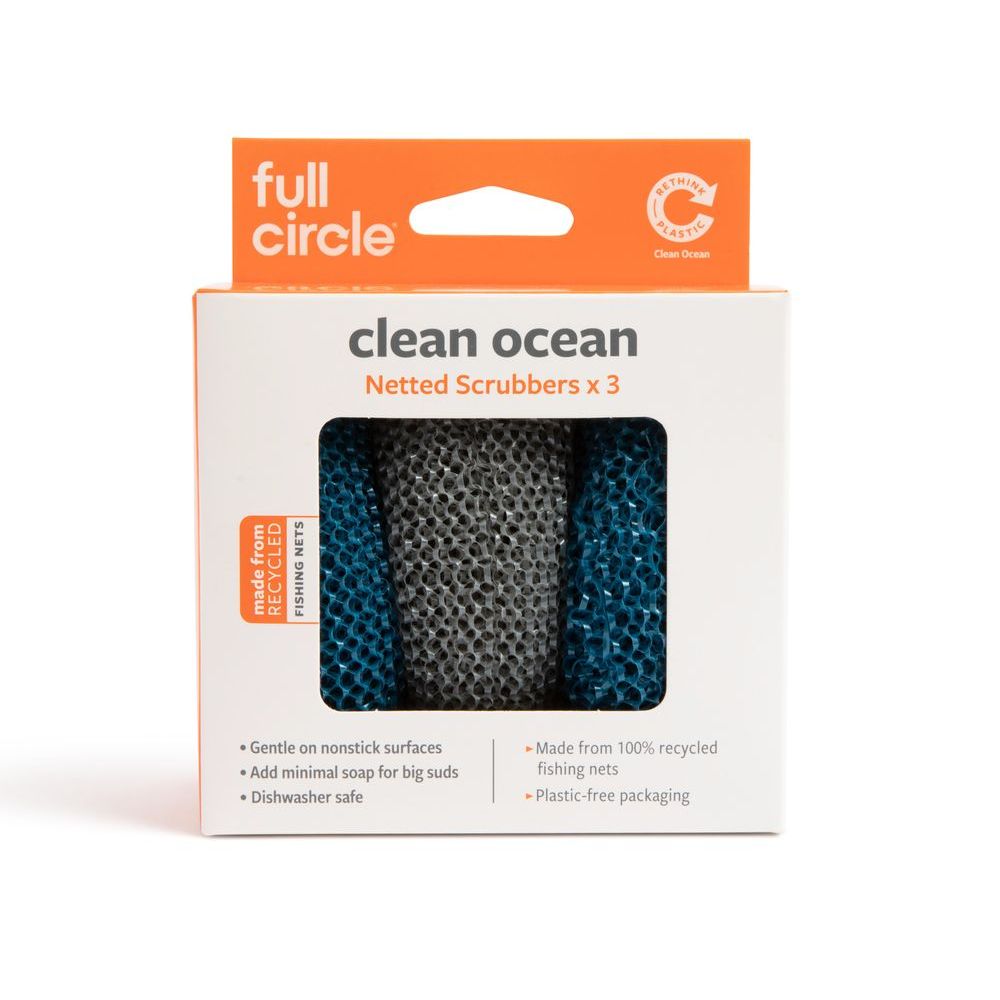 Full Circle Clean Ocean Genette Scrubbers 3 stuks
