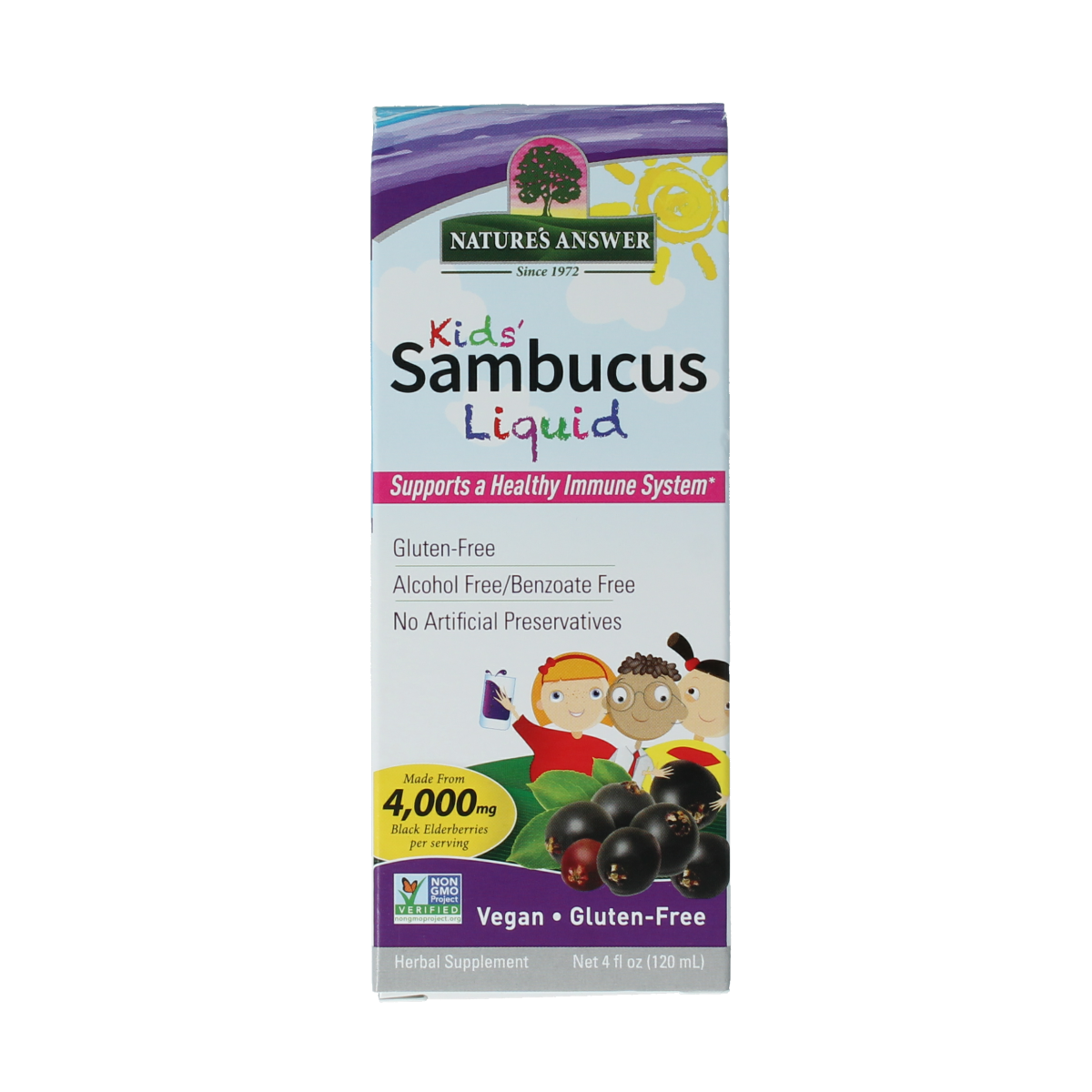 Natures Answer Sambucus kids vlierbessen extract 120 ml