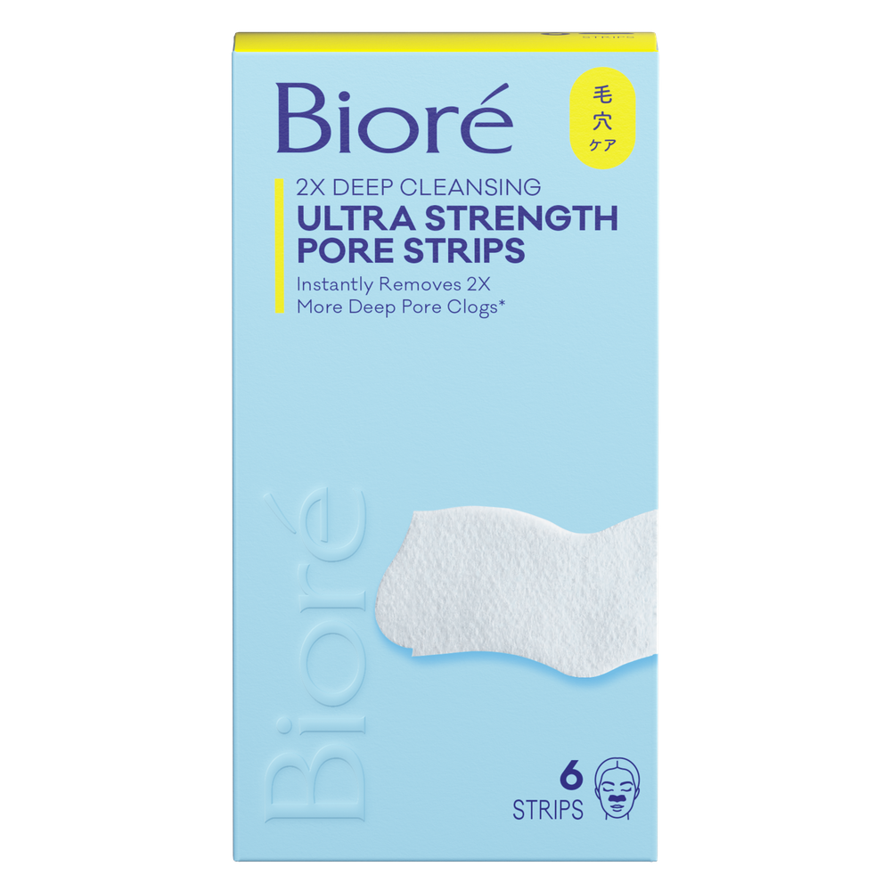 Biore Ultra Strength Diep Reinigende Poriestrips Voor Alle Huidtypes 6 stuks
