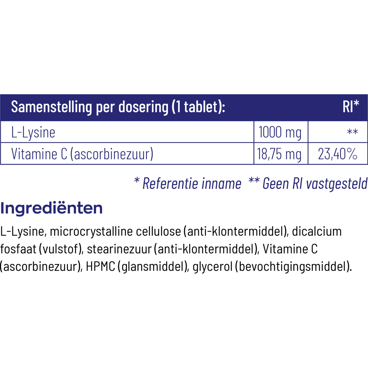 Vitakruid L-Lysine 90 tabletten