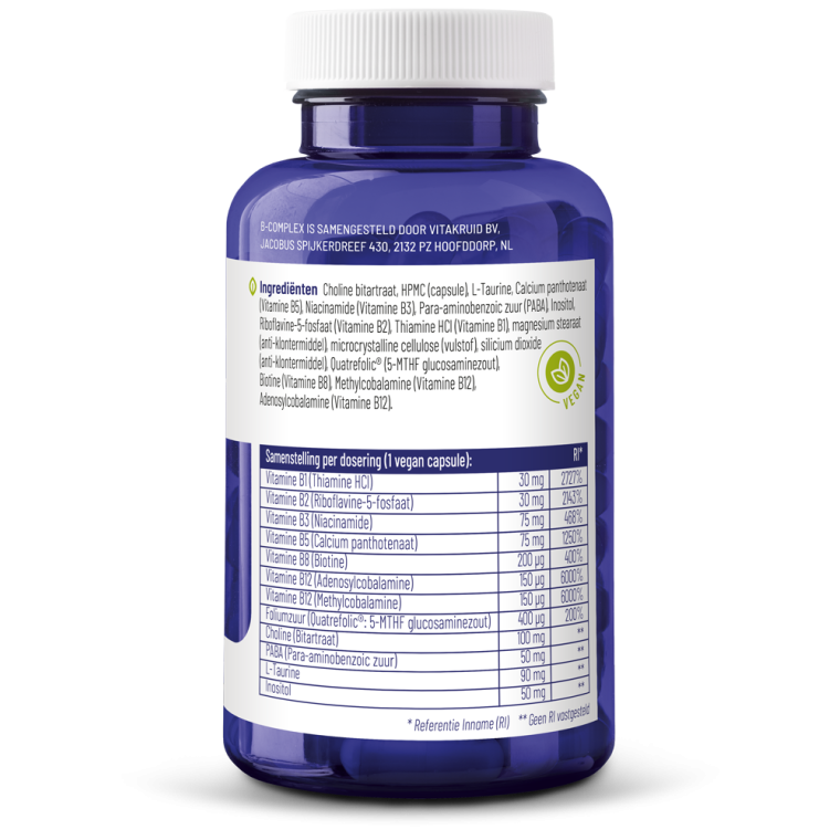 Vitakruid B-Complex actief zonder B6 90 vcaps