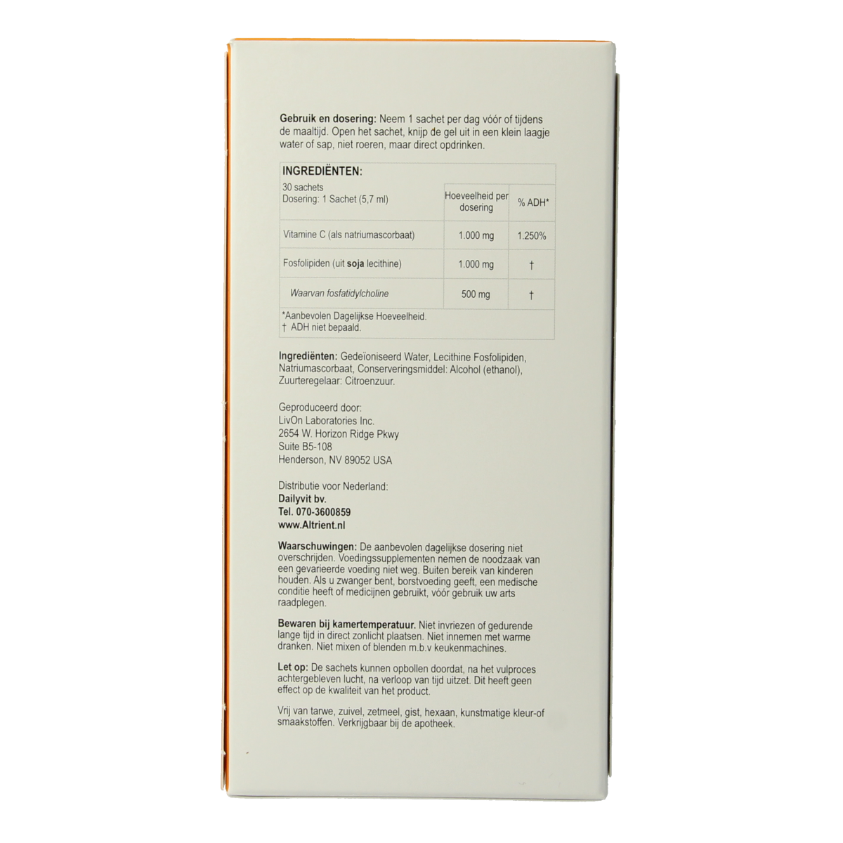 Livon Altrient C liposomaal 30 sachets