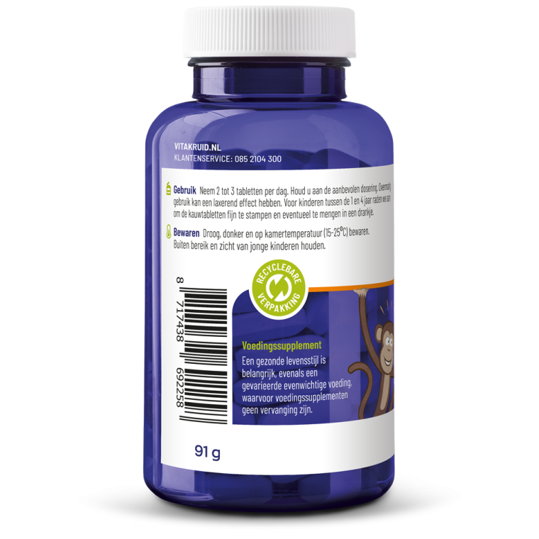 Vitakruid Magnesium Junior 90 kauwtabletten