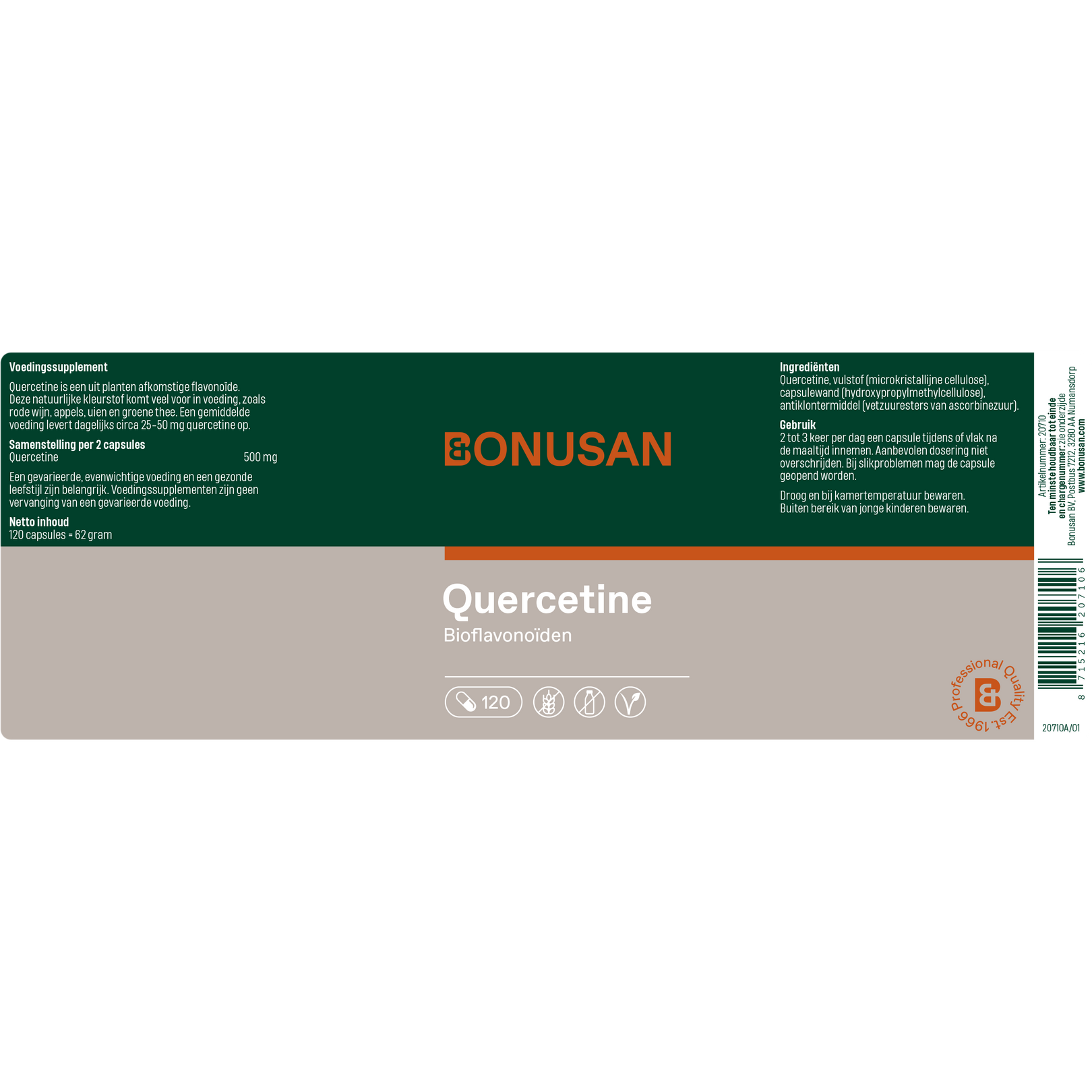 Bonusan Quercetine 250 mg 120 vcaps