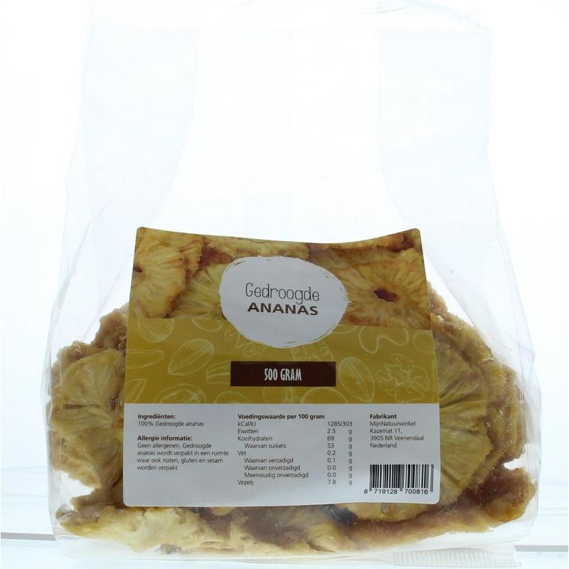 Mijnnatuurwinkel Ananas ringen gedroogd 500 gram