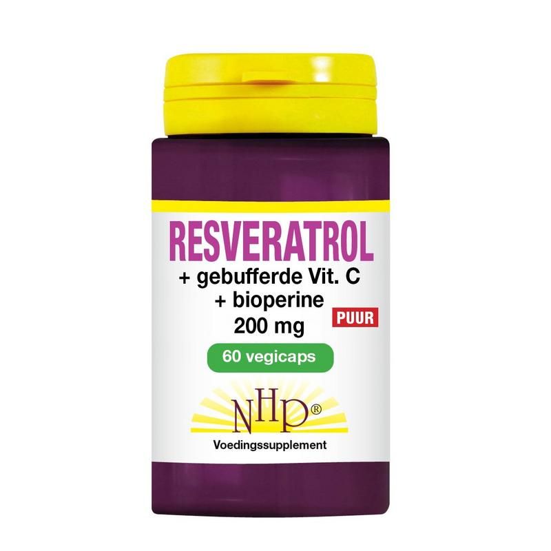 NHP Resveratrol 200 mg/Vitamine C/Bioperine puur 60 vcaps