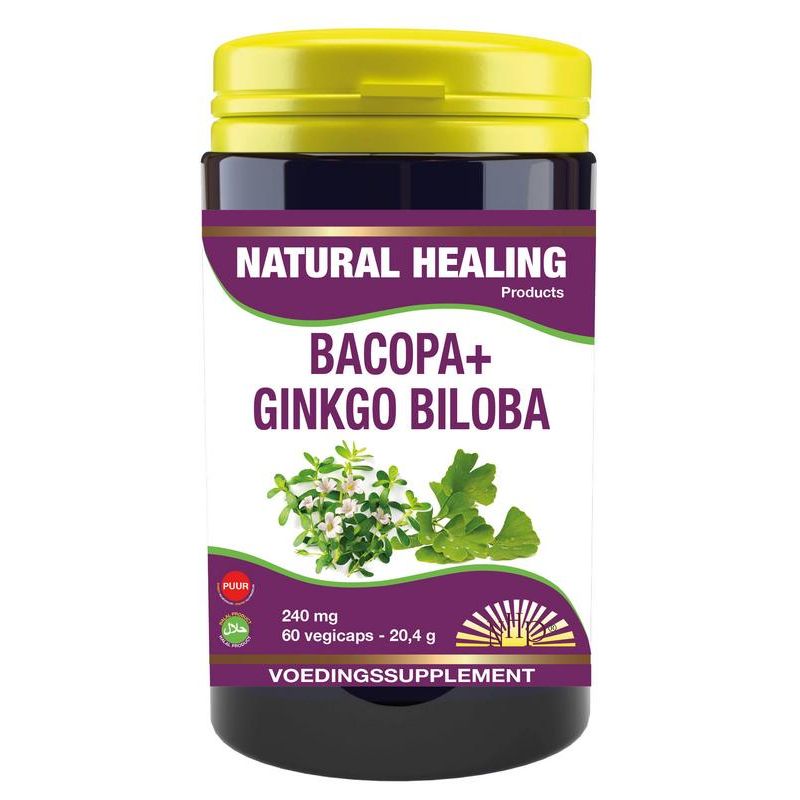 NHP Bacopa met ginkgo biloba puur 60 vcaps