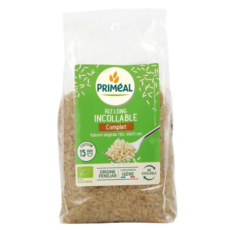 Primeal Volkoren langgraan rijst voorgokt 500 gram