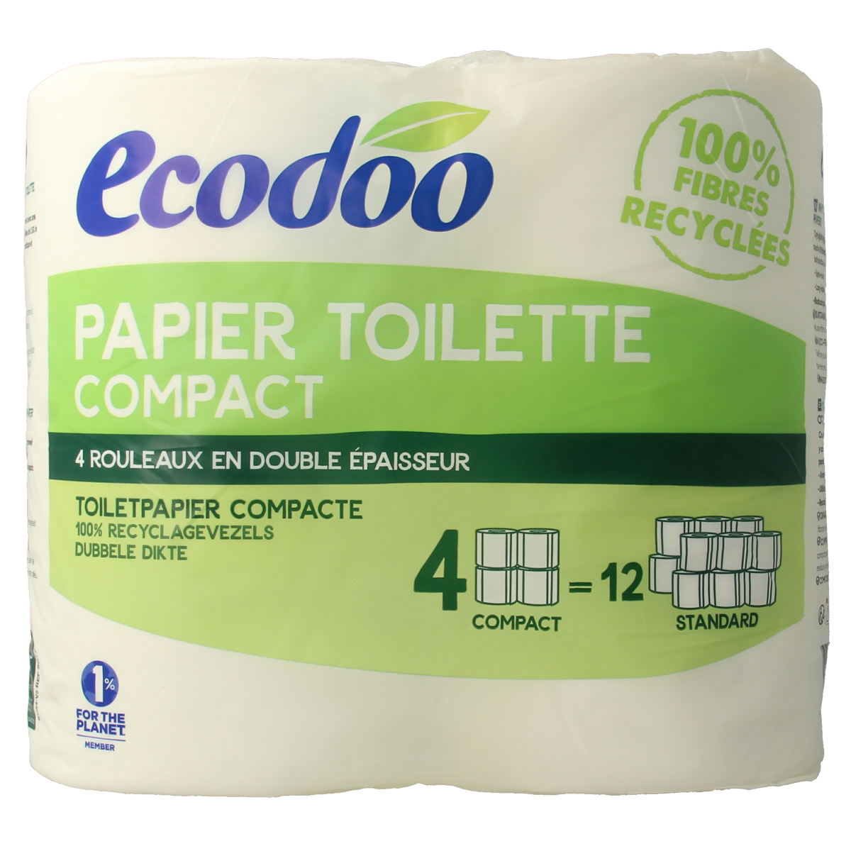 Ecodoo Toiletpapier compact ecologisch 4 stuks