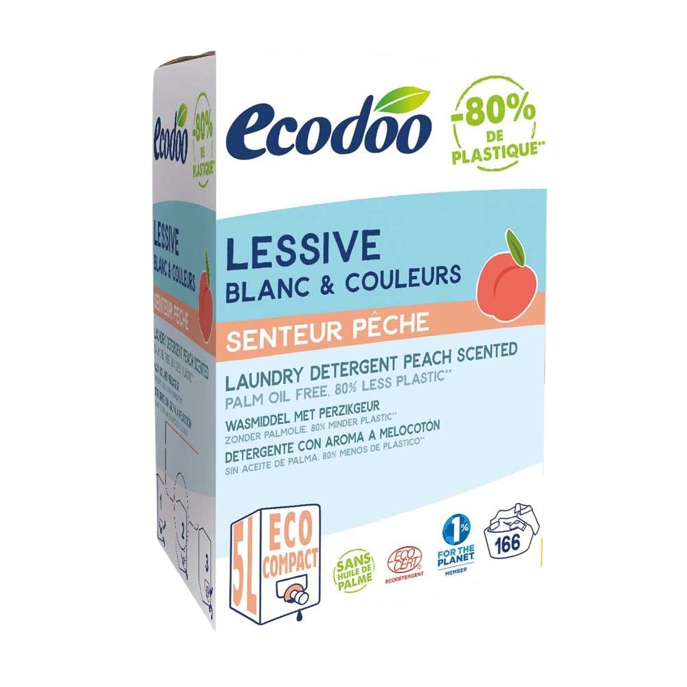 Ecodoo Wasmiddel perzik bag in box 5 liter