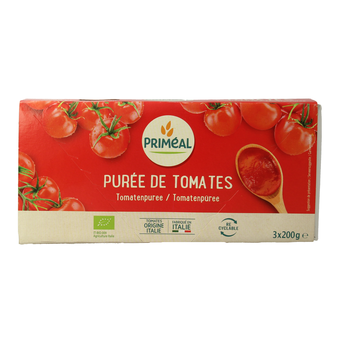 Primeal Tomatenpuree 200 gram 3 stuks