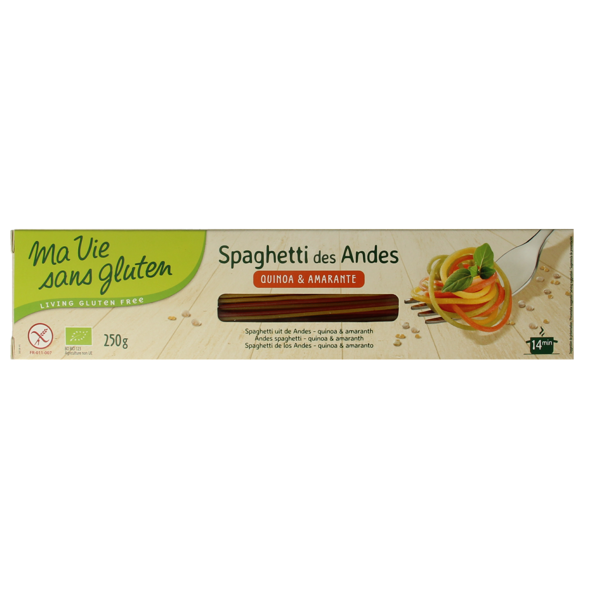 Ma Vie Sans Gluten Tricolor spaghetti 250 gram
