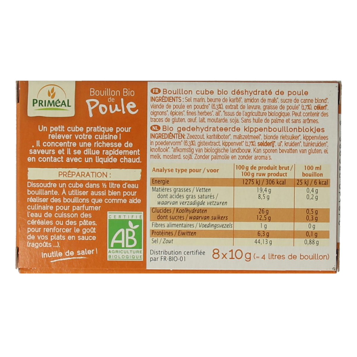 Primeal Kippenbouillon blokjes 10 gram 8 stuks