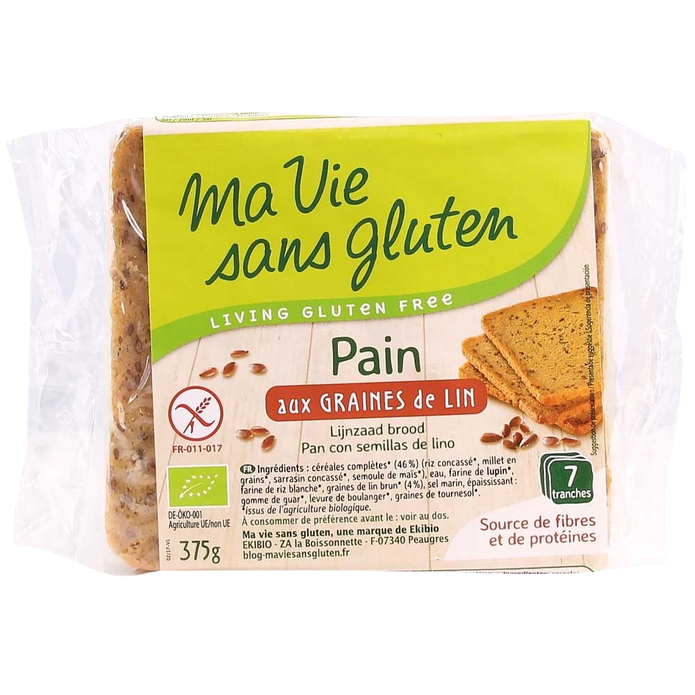 Ma Vie Sans Gluten Brood lijnzaad 375 gram
