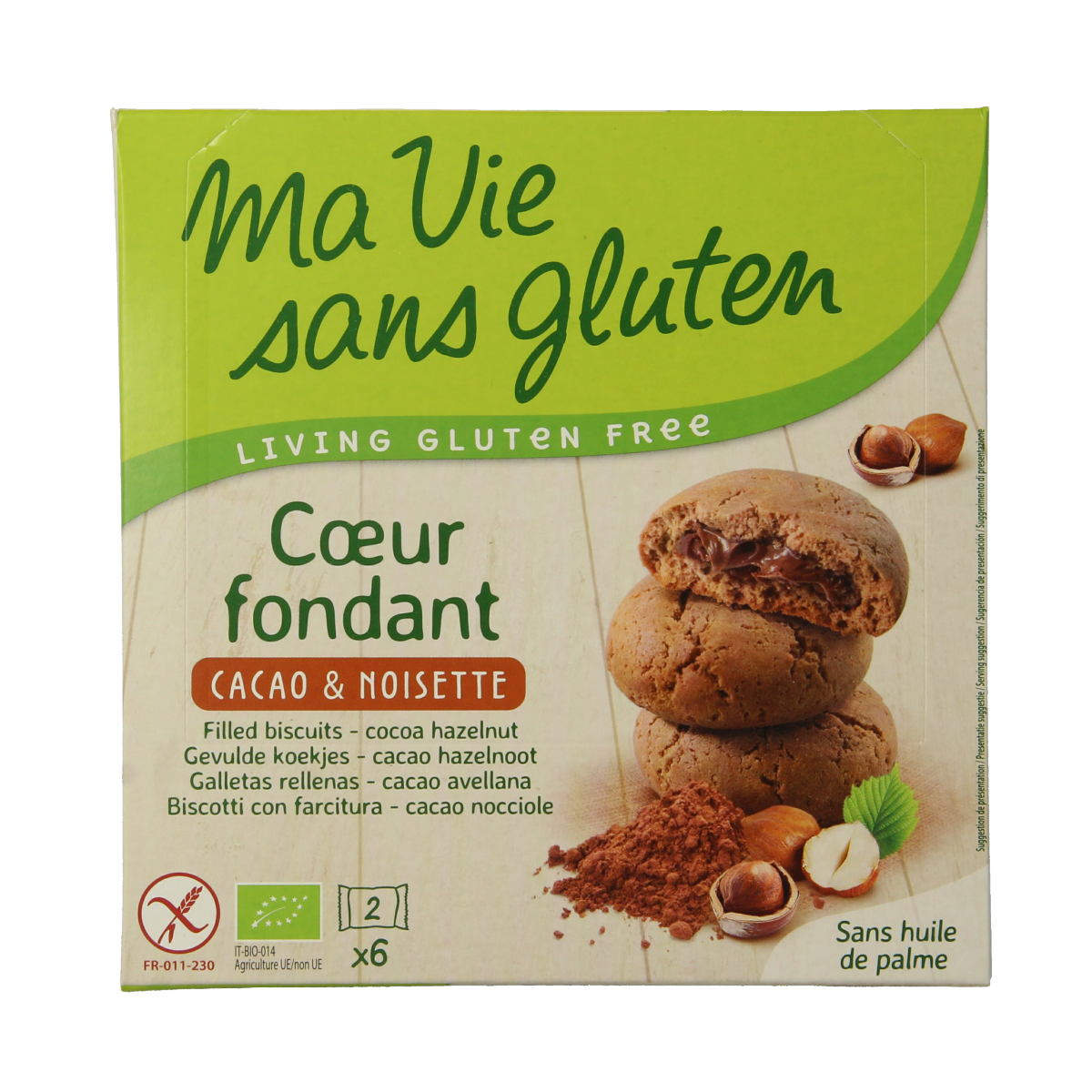 Ma Vie Sans Gluten Koekjes met creme choco/hazelnoot 12 stuks