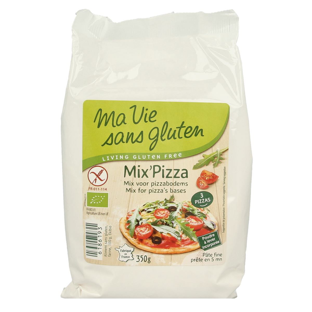 Ma Vie Sans Gluten Mix voor pizzabodems 350 gram