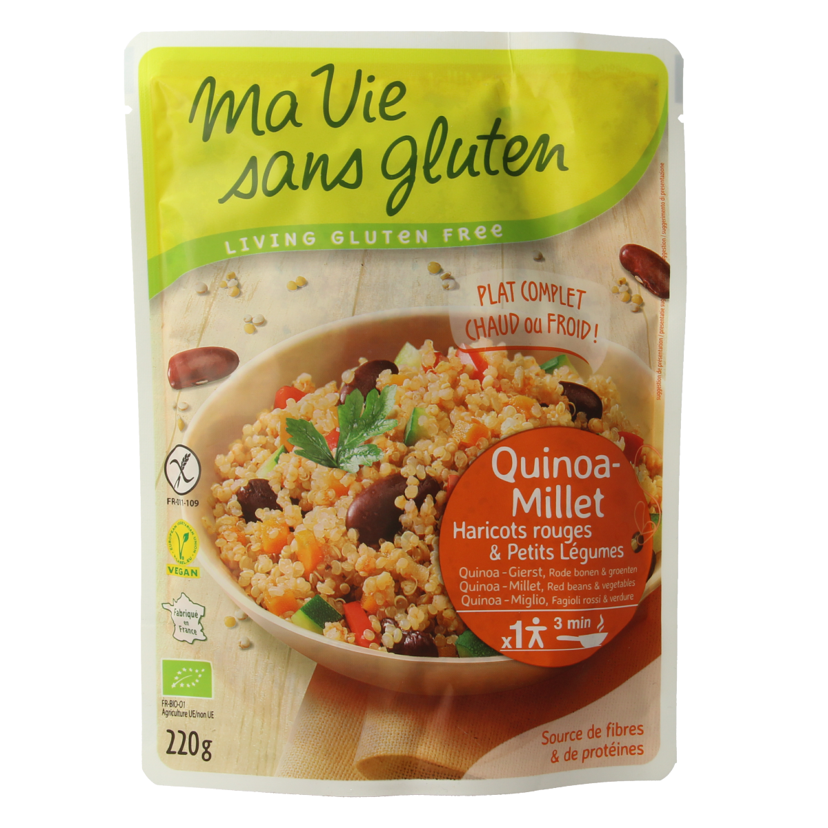 Ma Vie Sans Gluten Quinoa gierst rode bonen & groente 220 gram