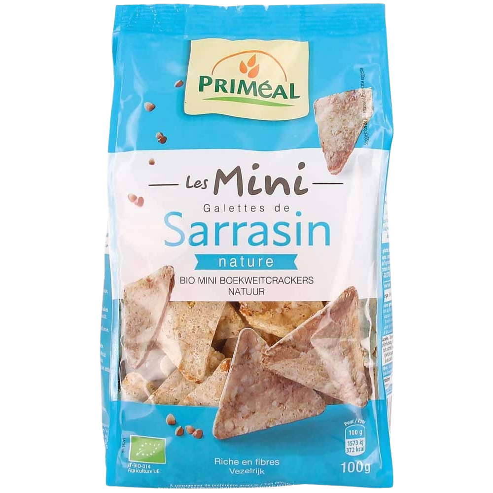 Primeal Mini boekweitcrackers naturel 100 gram