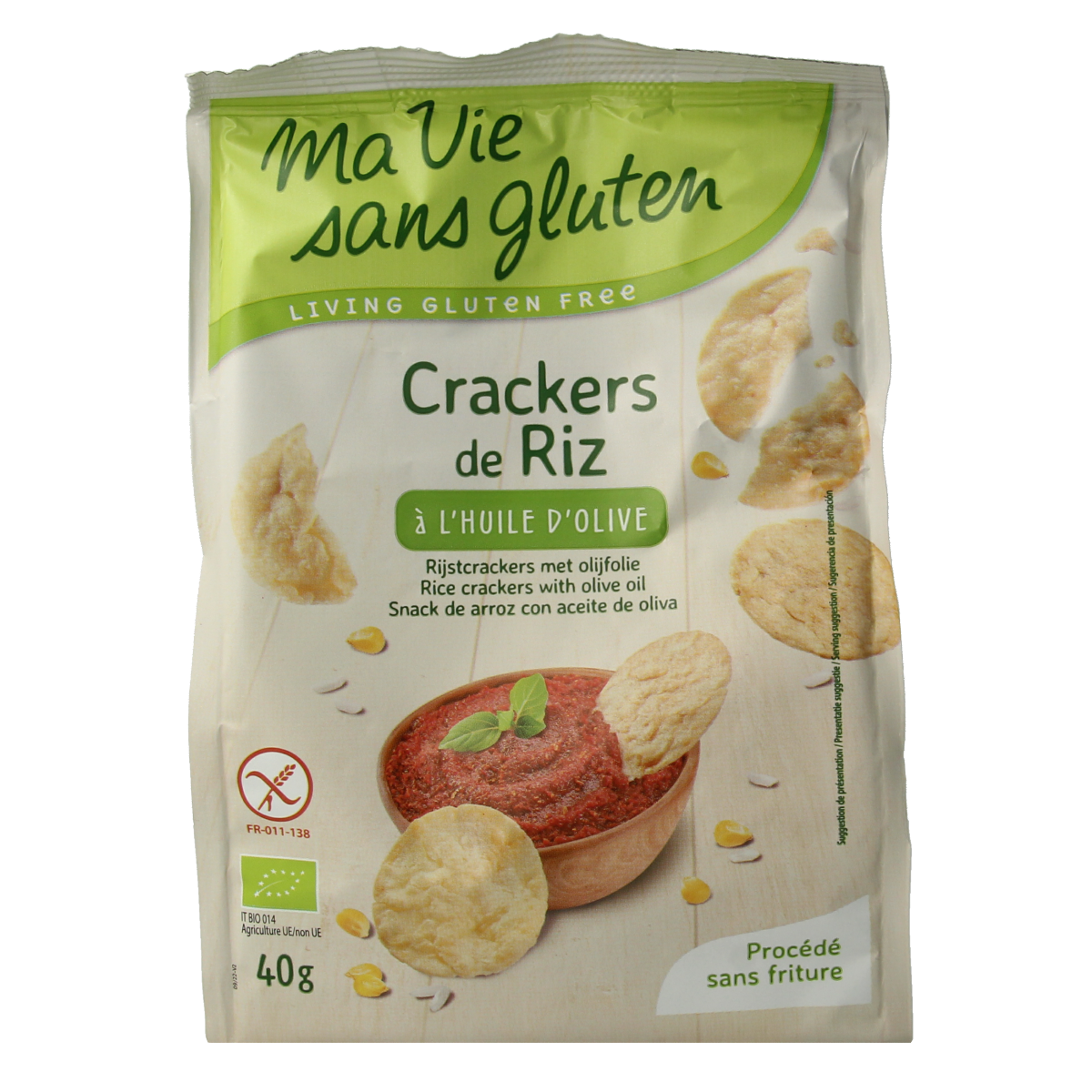 Ma Vie Sans Gluten Rijstcrackers met olijfolie 40 gram
