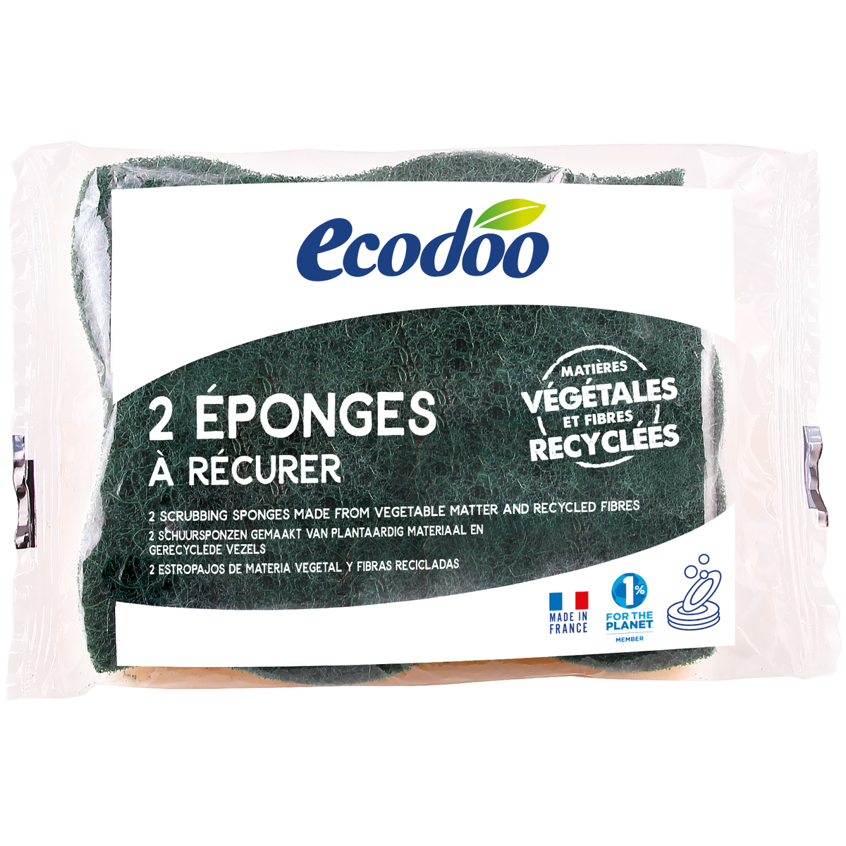 Ecodoo Schuurspons plantaardig 2 stuks