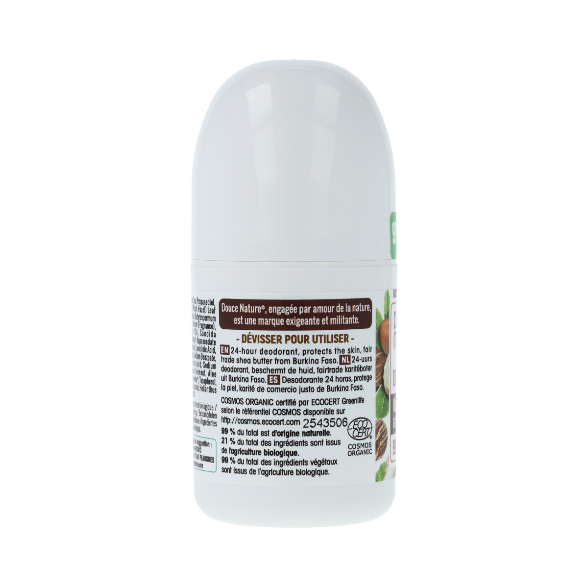 Douce Nature Deodorant roll on met karite sheabutter 24h 50 ml