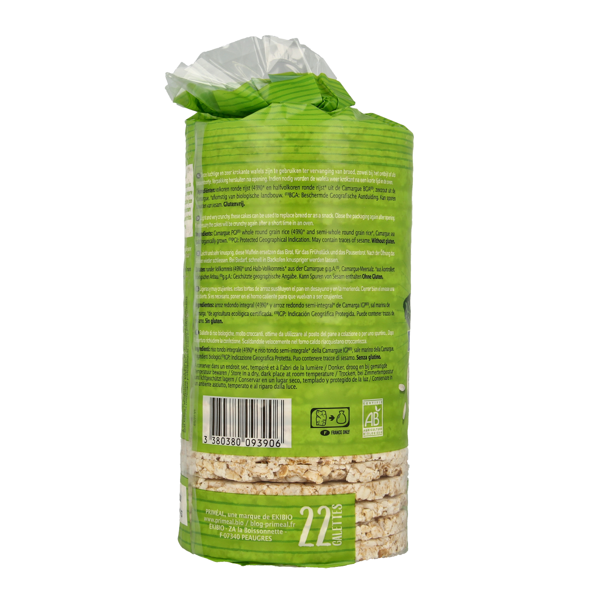 Primeal Rijstwafels extra dun Camargue 130 gram