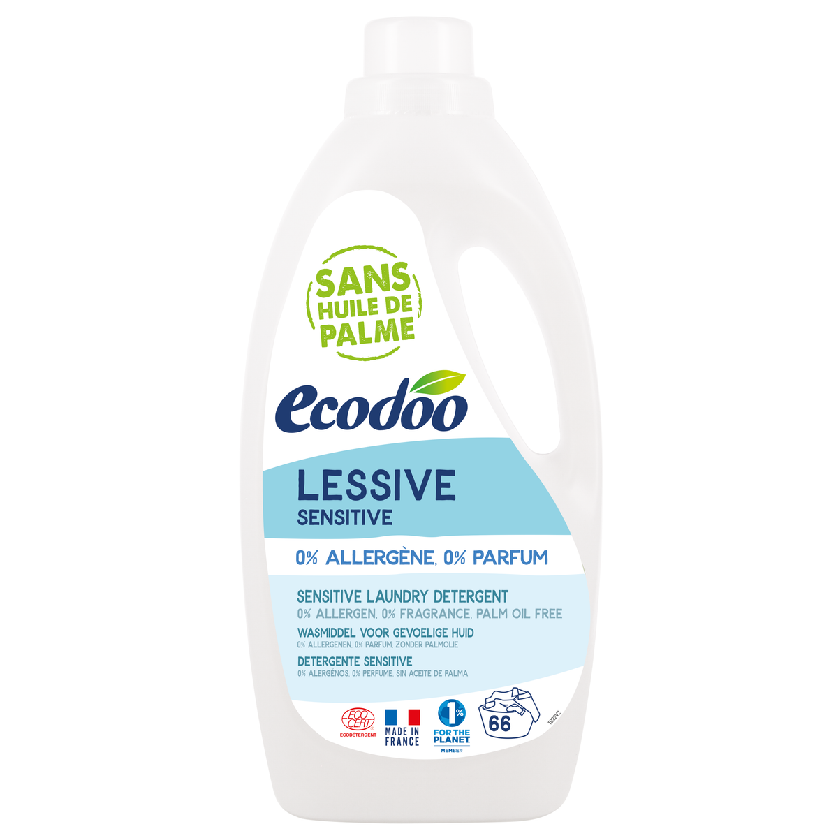 Ecodoo Wasmiddel vloeibaar sensitive 0% 2 liter