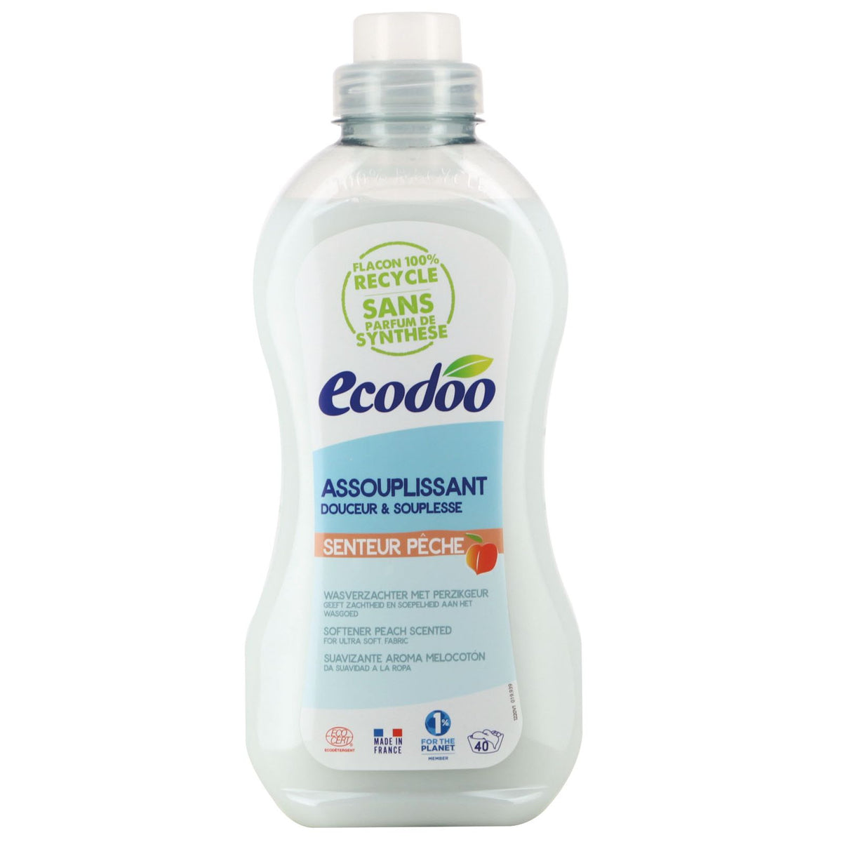 Ecodoo Wasverzachter perzik 1 liter
