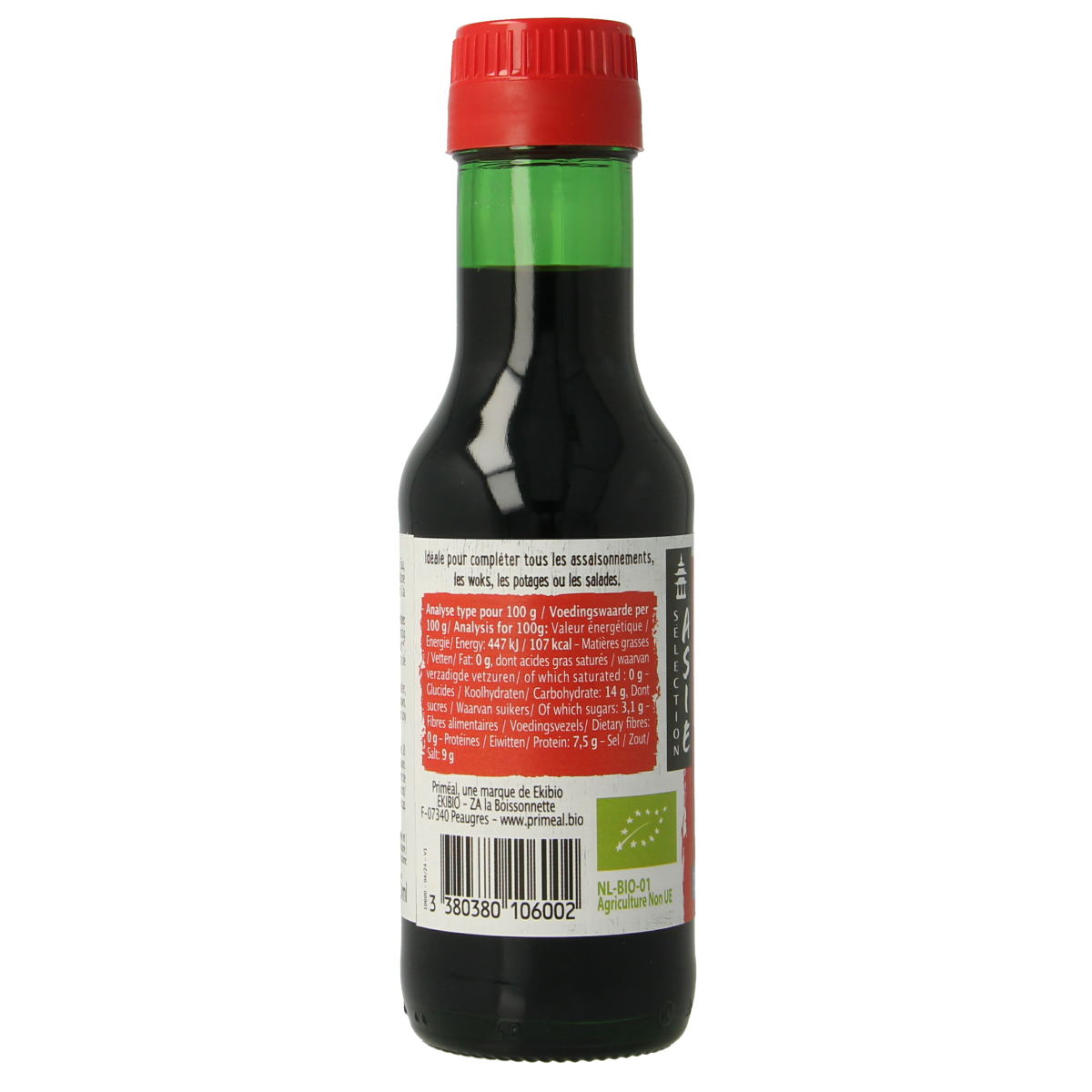 Primeal Sojasaus 30% minder zout biologisch 125 ml