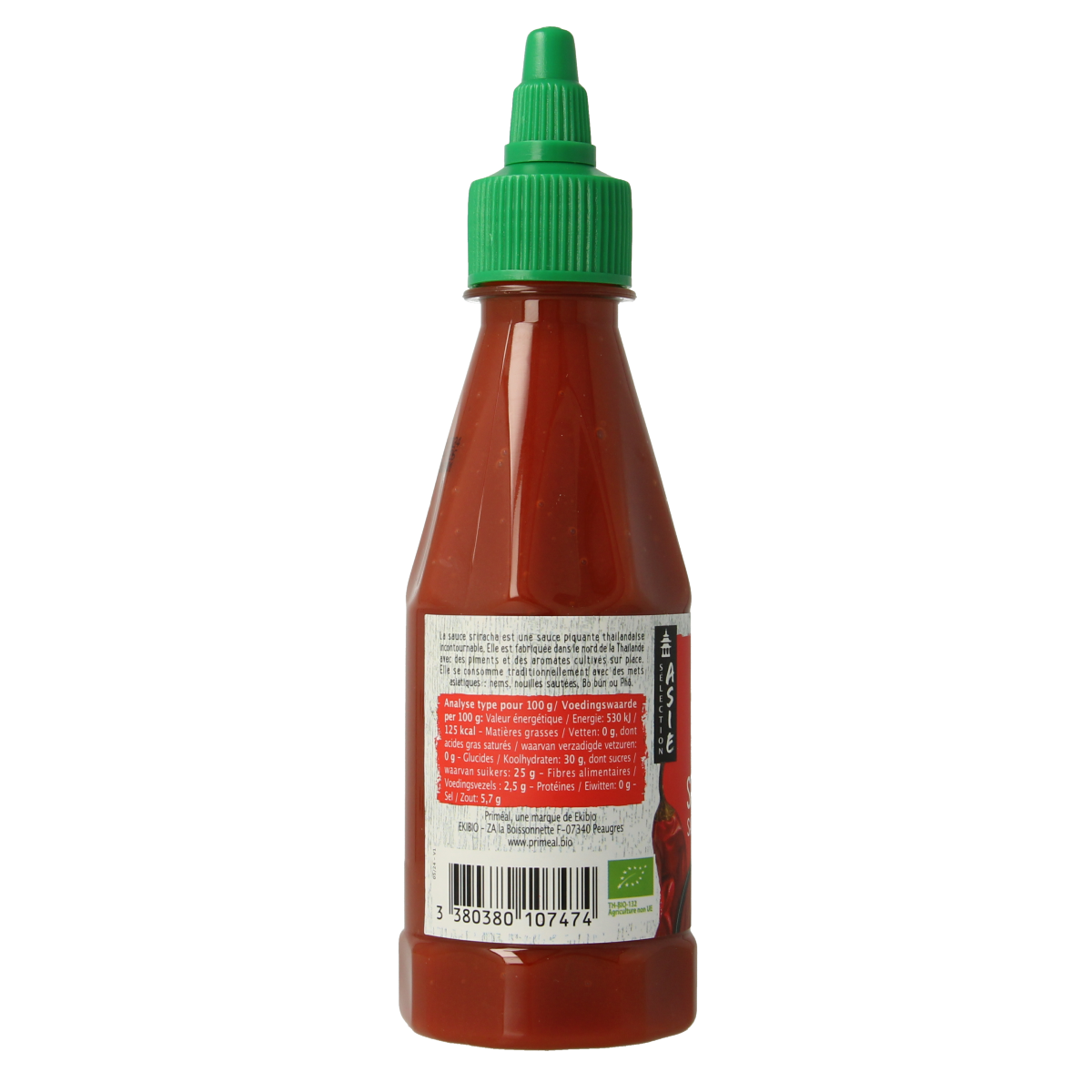 Primeal Chilisaus srirache pittig biologisch 250 gram