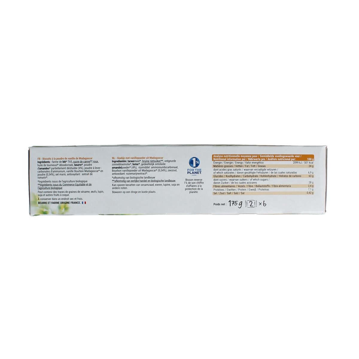 Bisson Mambo koekjes madagaskarvanille biologisch 175 gram