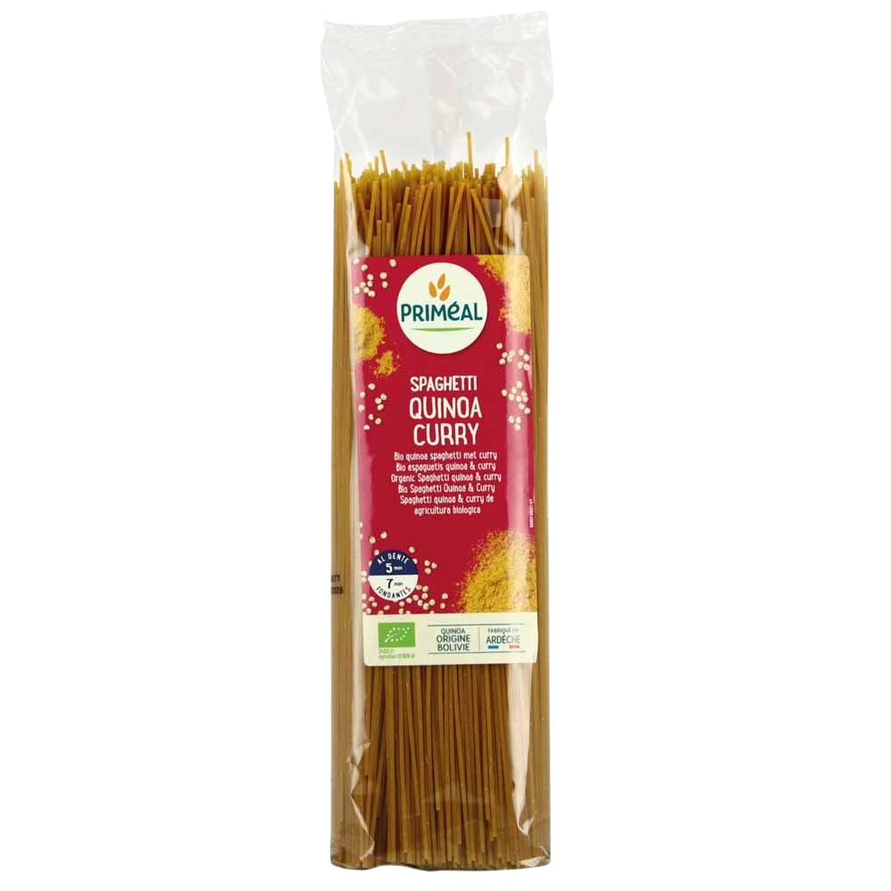 Primeal spaghetti tarwe quinoa curry biologisch 500 gram