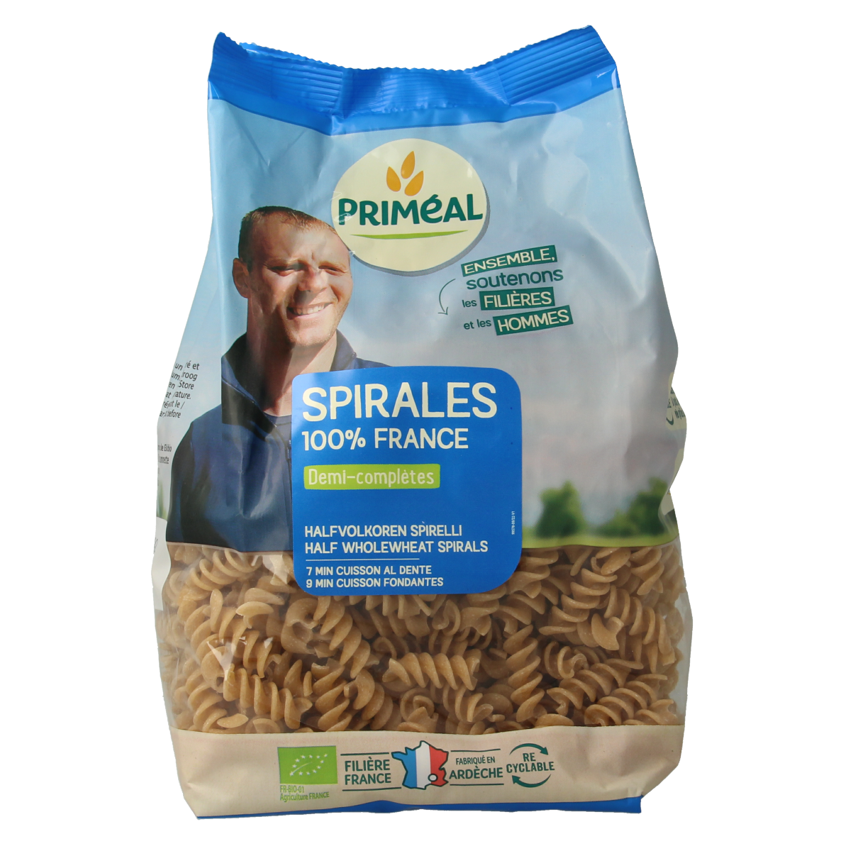Primeal Halfvolkoren spiralen 500 gram