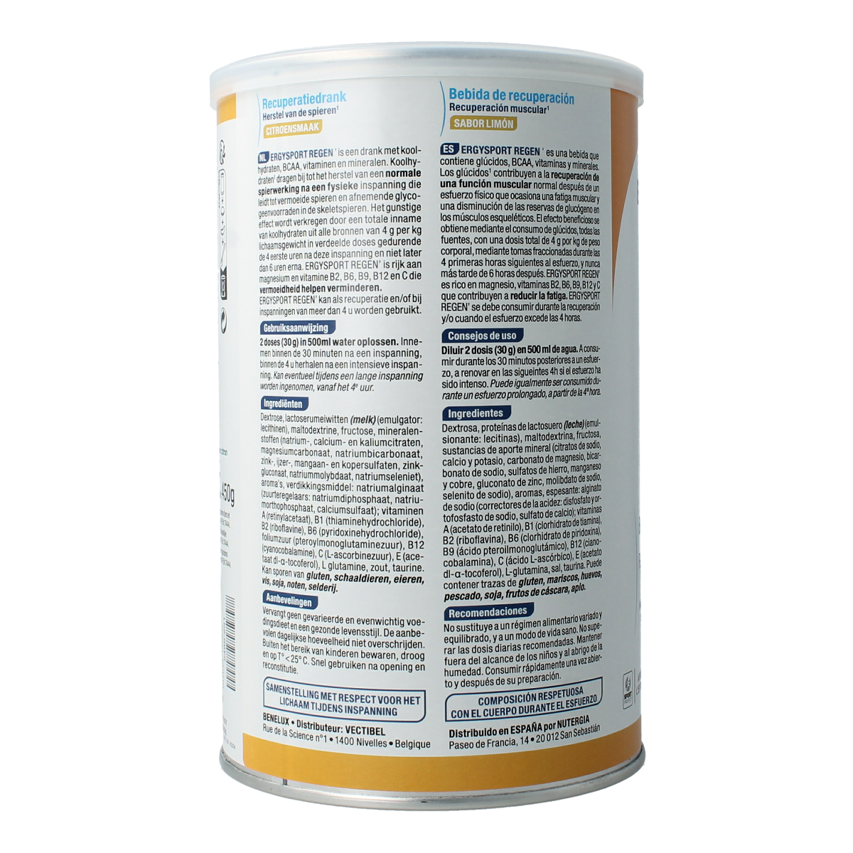 Nutergia Ergysport regen citroen 450 gram
