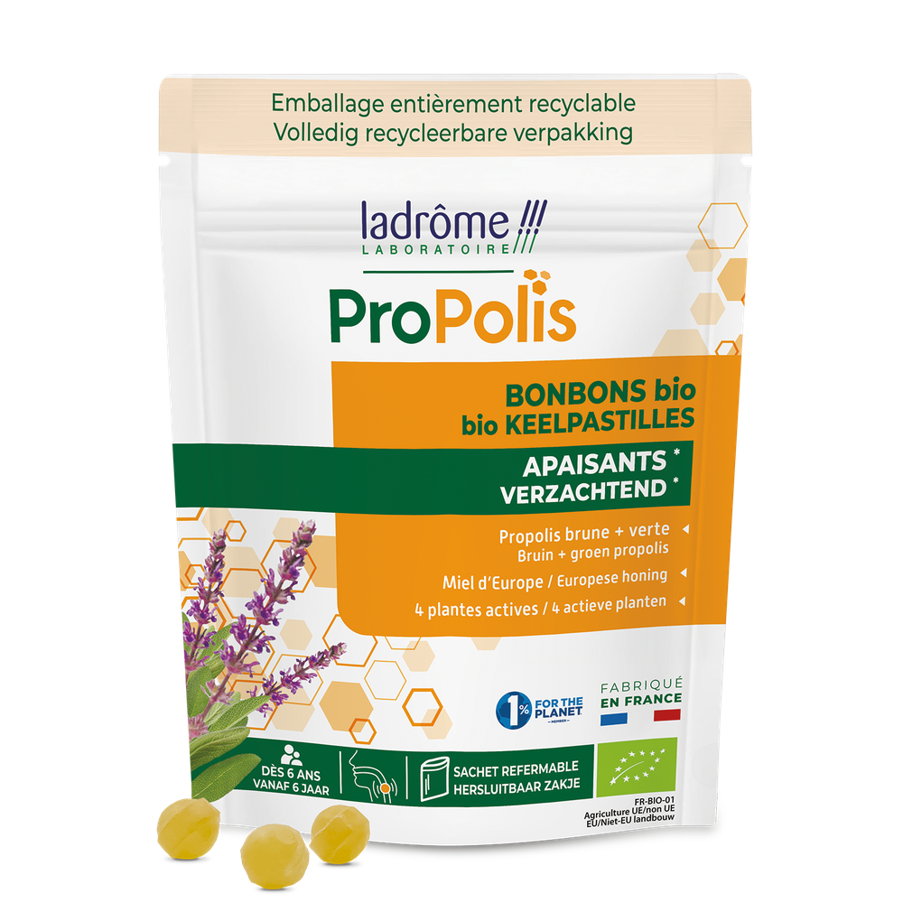 La Drome Propolis keelpastilles bio 50 gram 50g