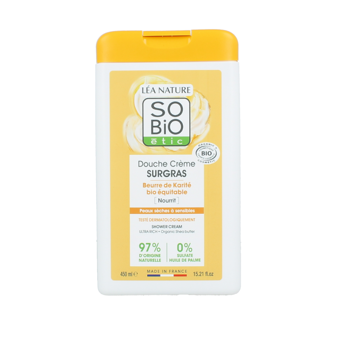 So Bio Etic Showercream ultra rich shea butter 450 ml