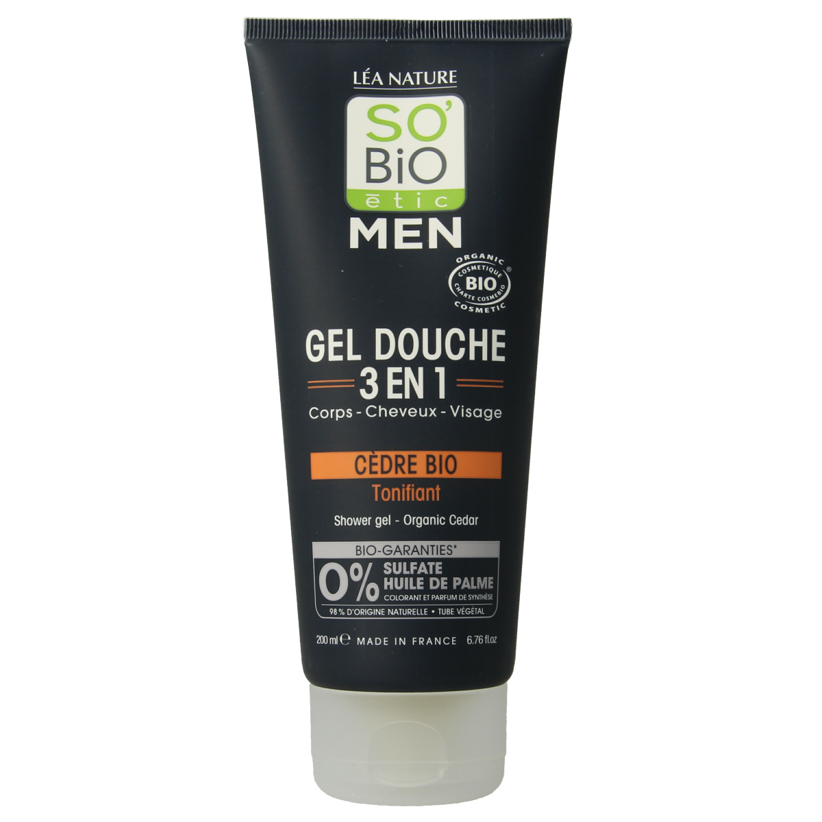 So Bio Etic Showergel for men 3 in 1 cedar 200 ml