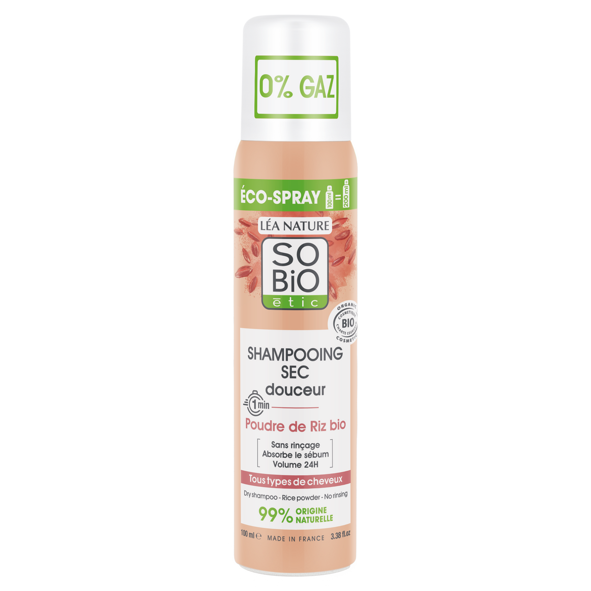 So Bio Etic Softening dry shampoo rice power 100 ml