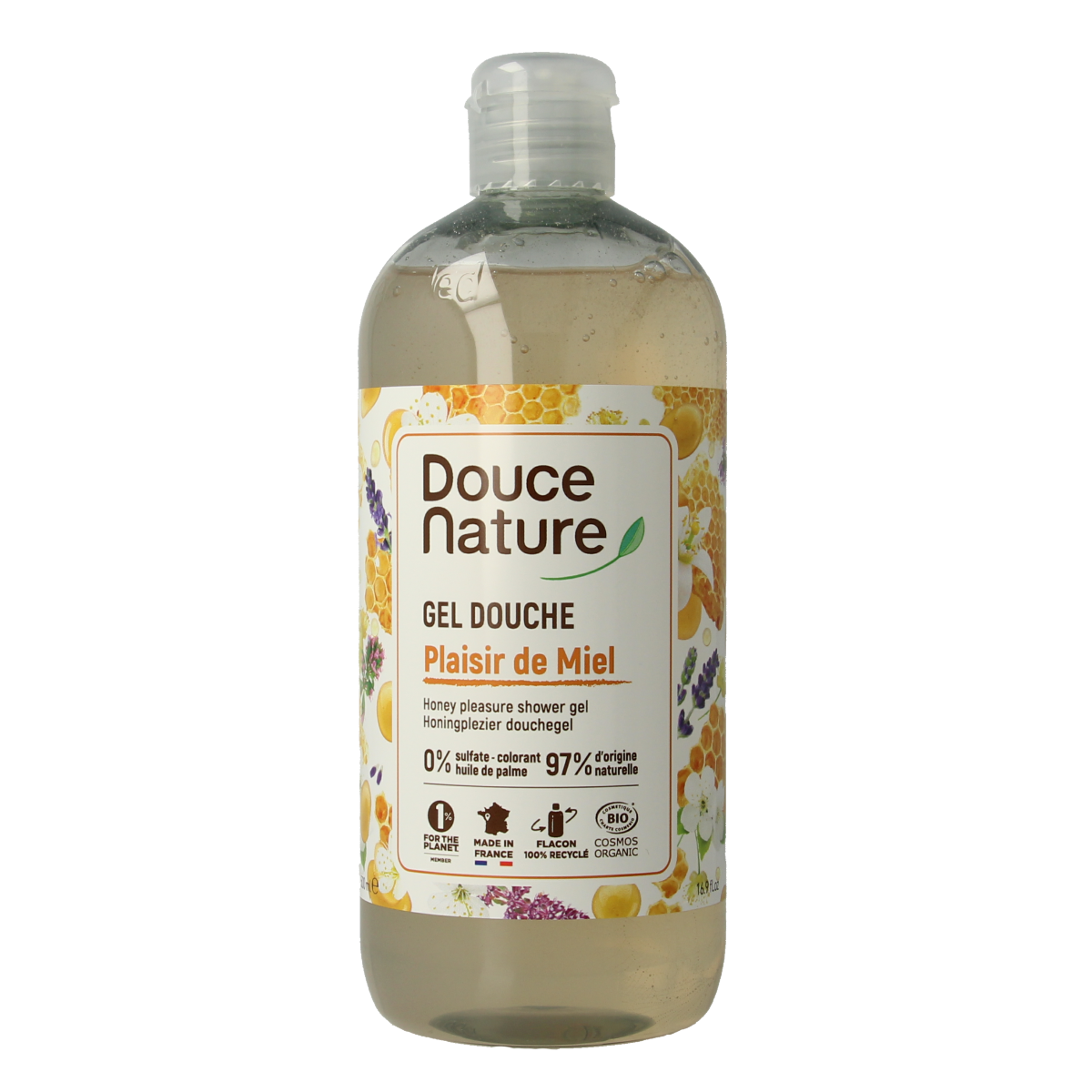 Douce Nature douchegel honing delice de mei 500 ml