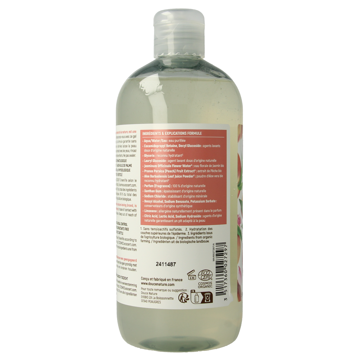 Douce Nature douchegel perzik 500 ml