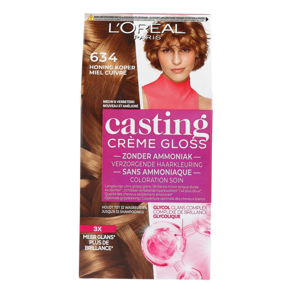 L'Oréal Paris Casting Crème Gloss 634 Honing Koper 180 ml - Loreal
