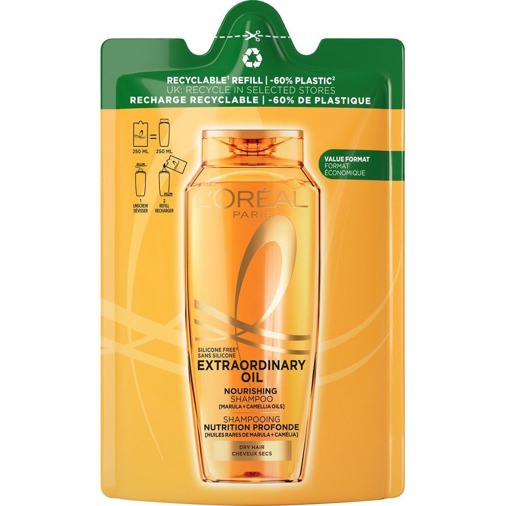 L'Oréal Paris Elvive Extraordinary Oil Shampoo Navulverpakking 250 ml - Loreal