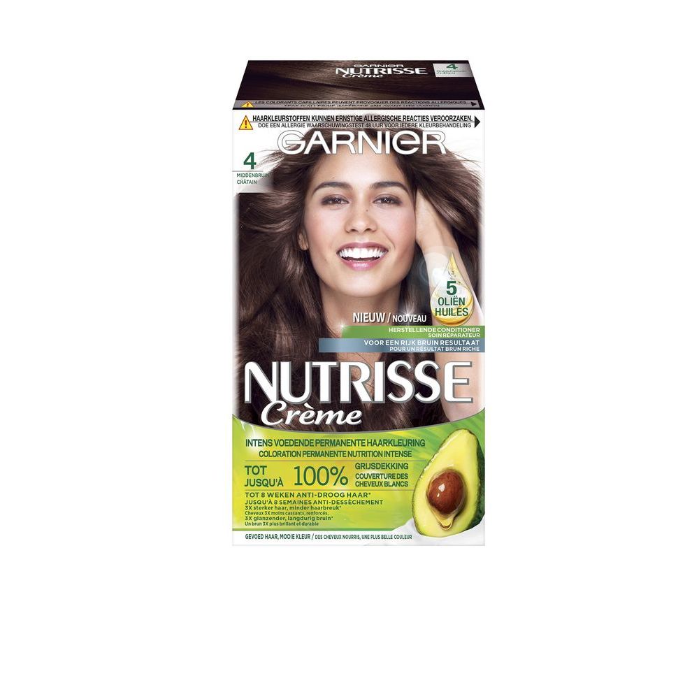 Garnier Crème Permanente Haarverf 4 Middenbruin
