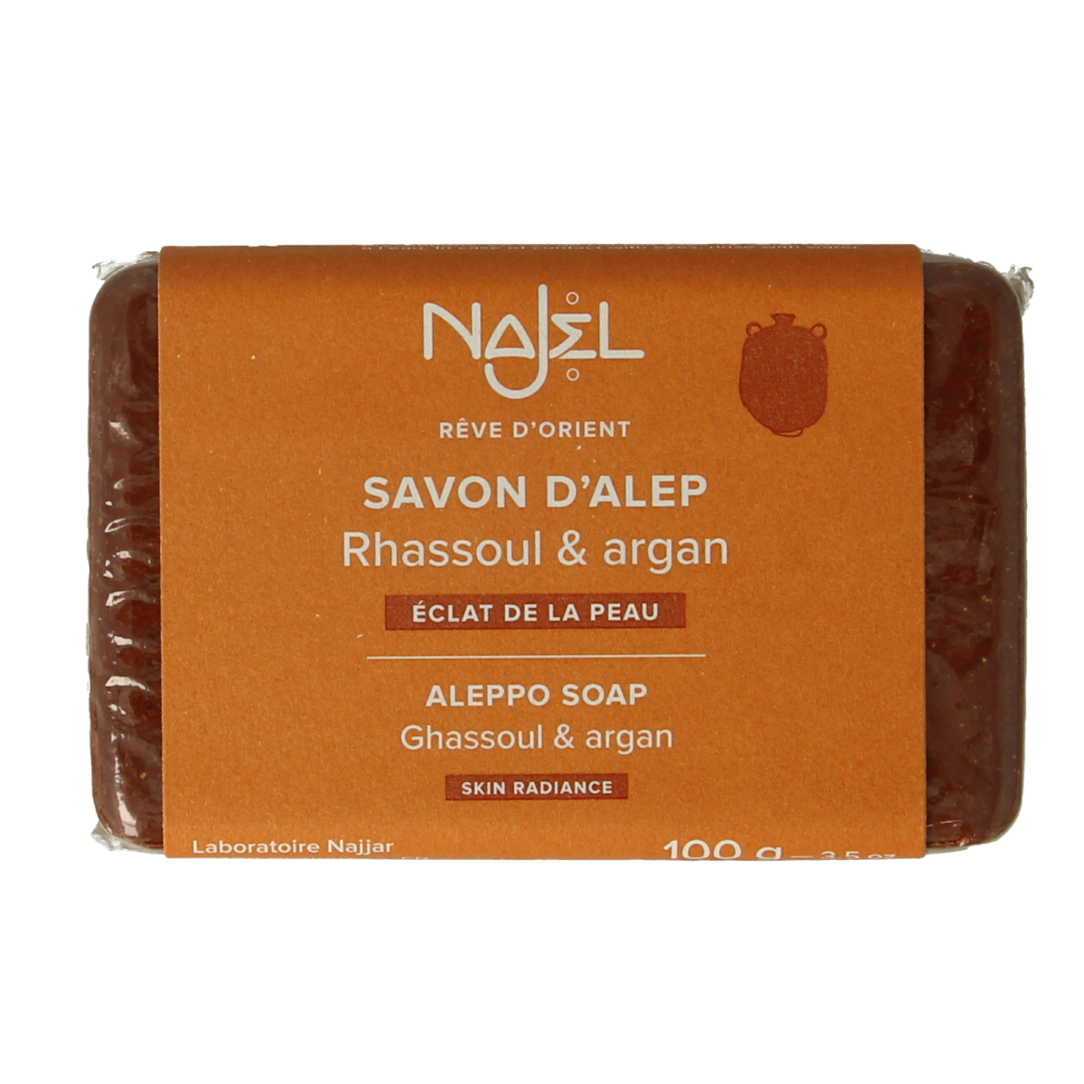 Najel Aleppo zeep argan olie lava aarde 100 gram
