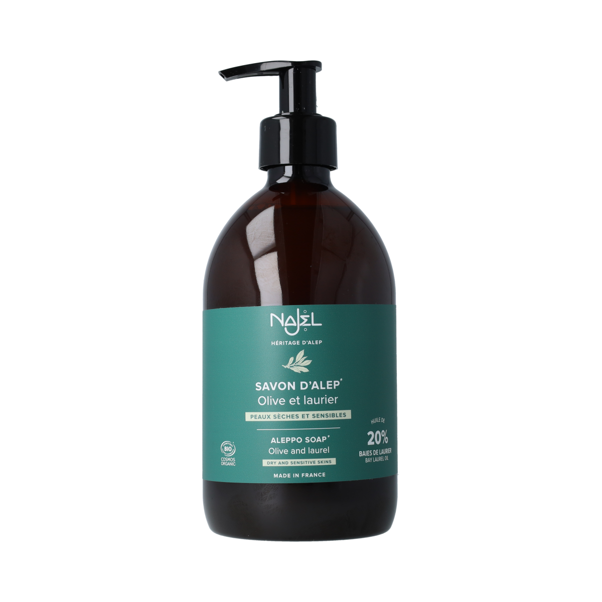 Najel Zeep liquid laurier 20% pompfles 500 ml